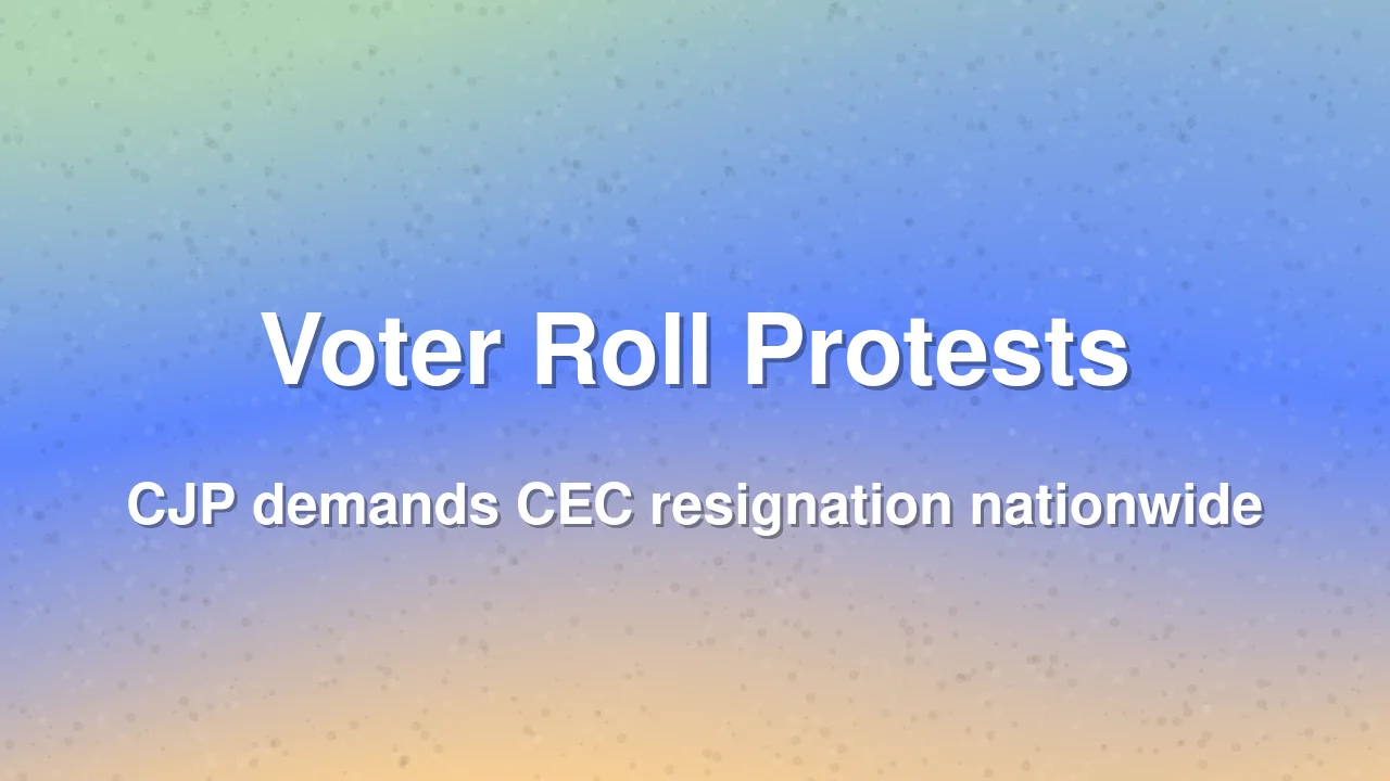 CJP Protests Across Cities Demand CEC Gyanesh Kumar Resignation Over Voter Roll Changes