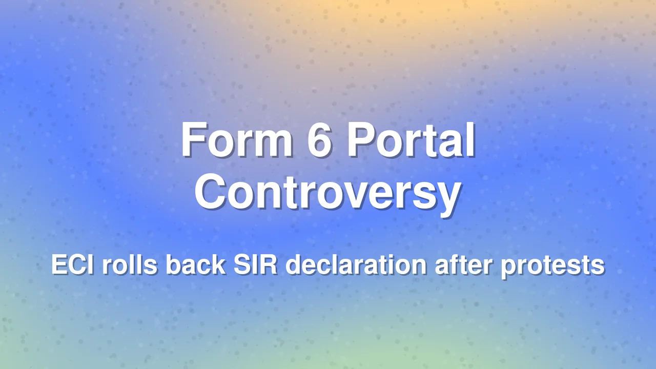 Rahul Gandhi Questions ECI Over Form 6 Portal Changes