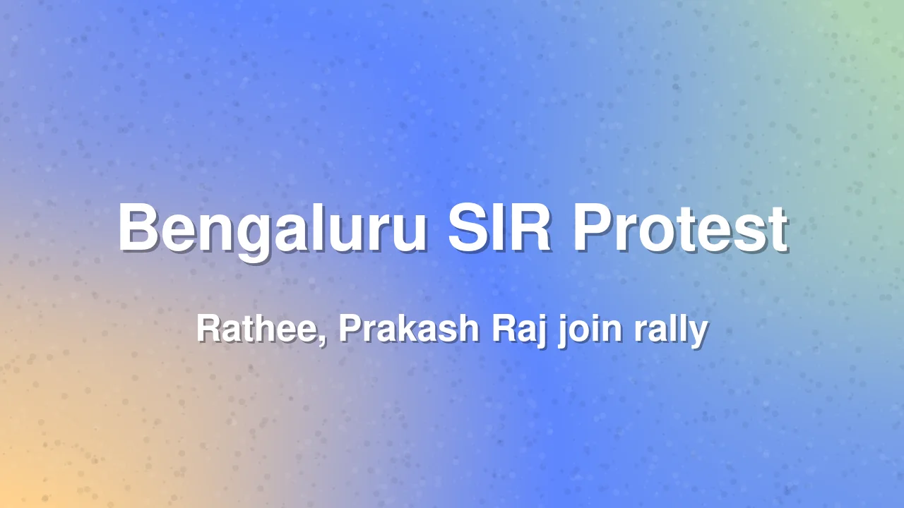 Bengaluru Freedom Park Sees Major Protest Against SIR and CEC Gyanesh Kumar