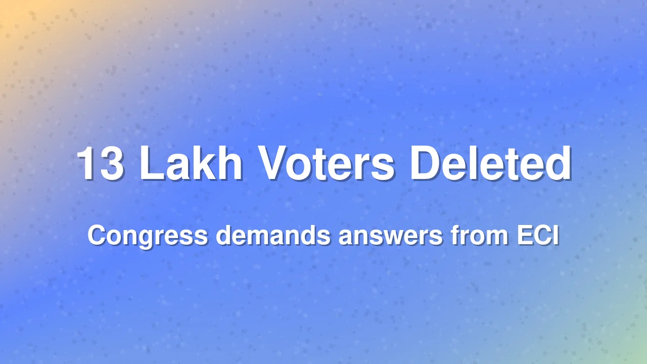 Congress Demands Data on 13 Lakh Deleted Voters in Uttarakhand