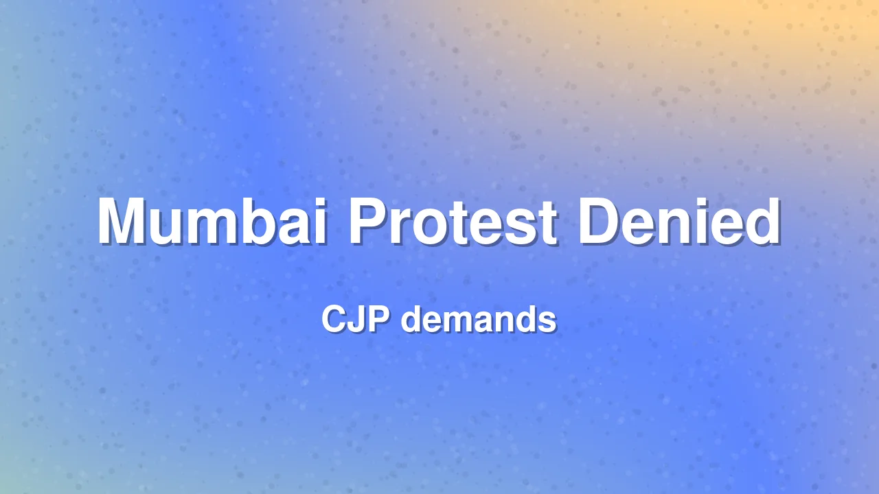 CJP Plans Mumbai Protest Against CEC Gyanesh Kumar, Police Deny Shivaji Park Permission