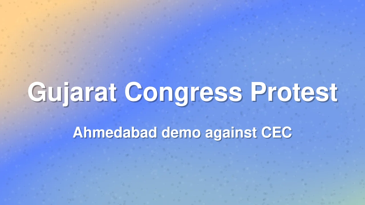 Gujarat Congress Holds Ahmedabad Protest Demanding CEC Gyanesh Kumar's Removal