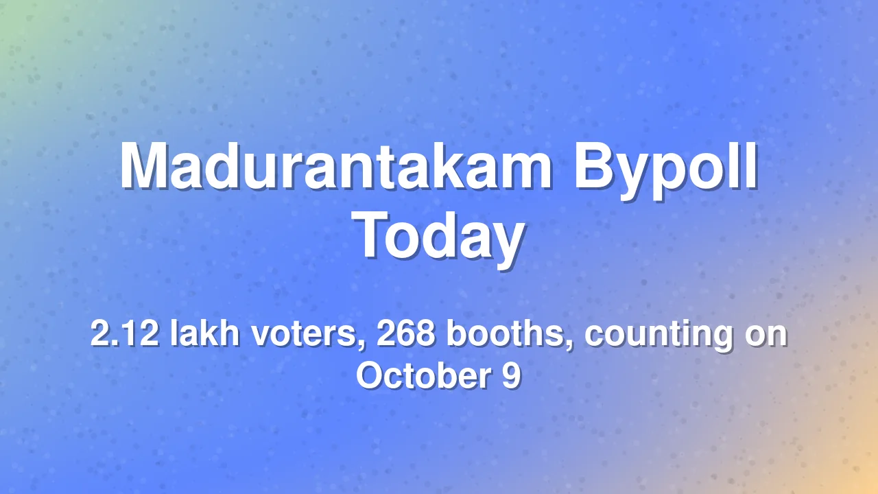Madurantakam By-Poll 2026: Polling Today, 2.12 Lakh Voters to Decide