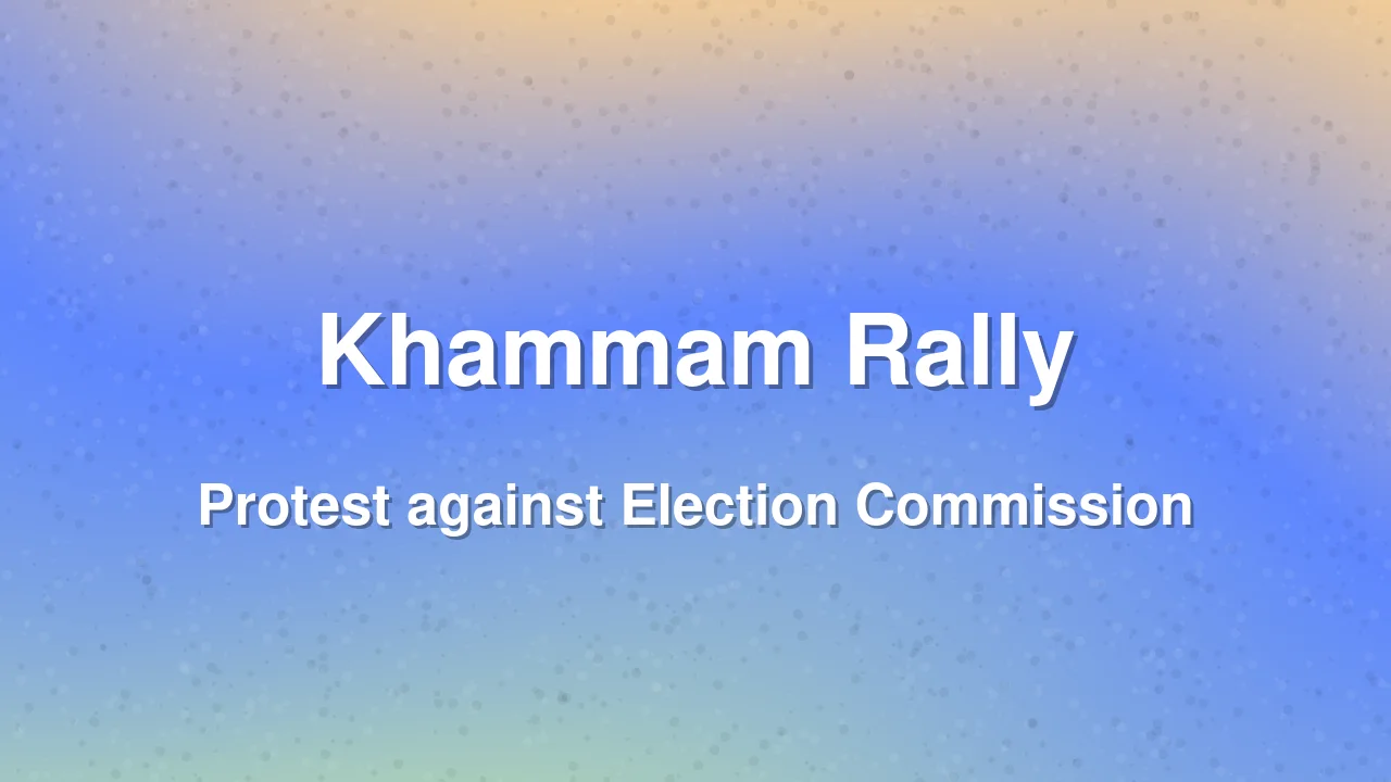 INDIA bloc to hold massive rally in Khammam on October 8