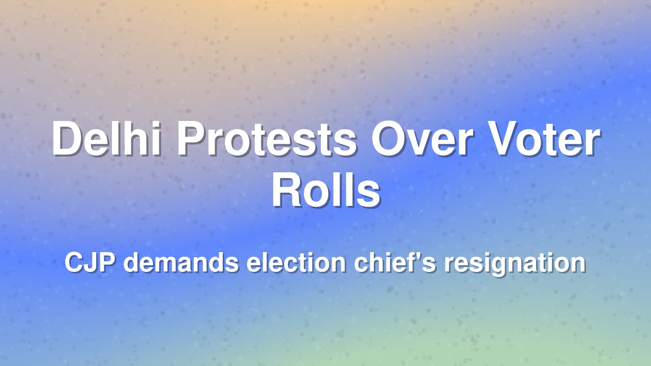 Protests Erupt in Delhi and Mumbai Over Election Commission Voter Roll Row