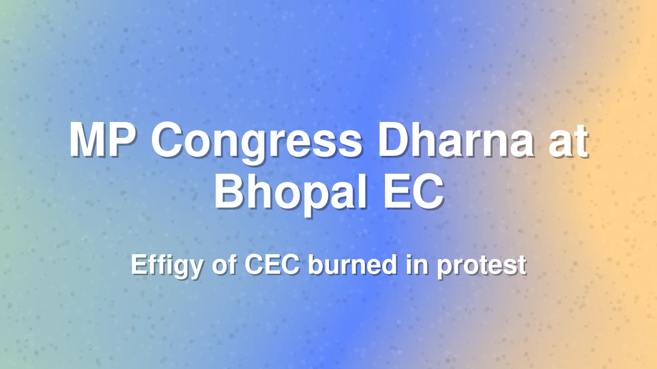 MP Congress Dharna at Bhopal EC Office Over Rahul Gandhi Detention